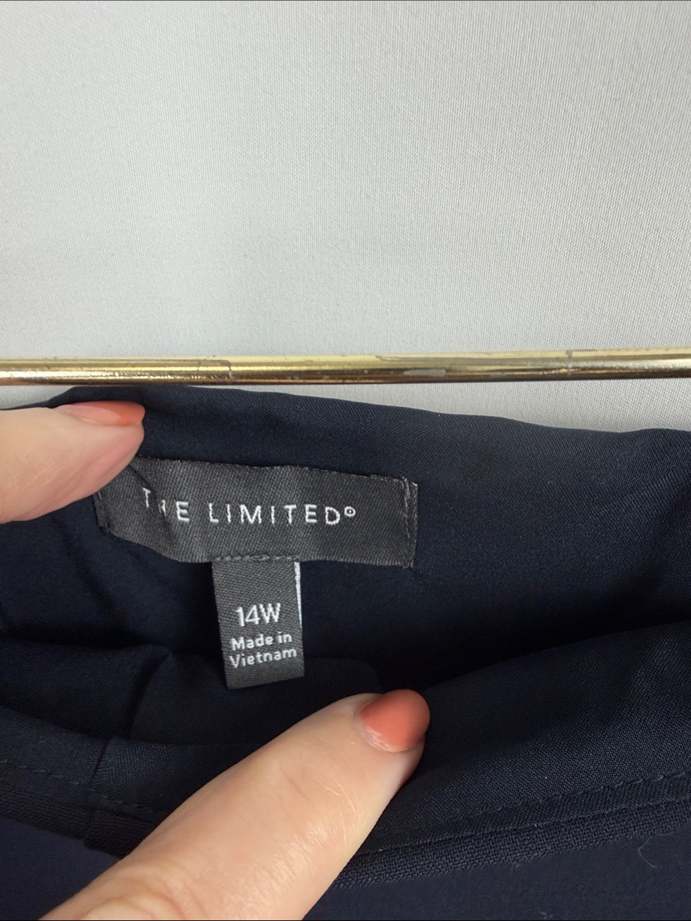 The Limited Navy Box Pleat Pencil Skirt - Picture 3 of 9